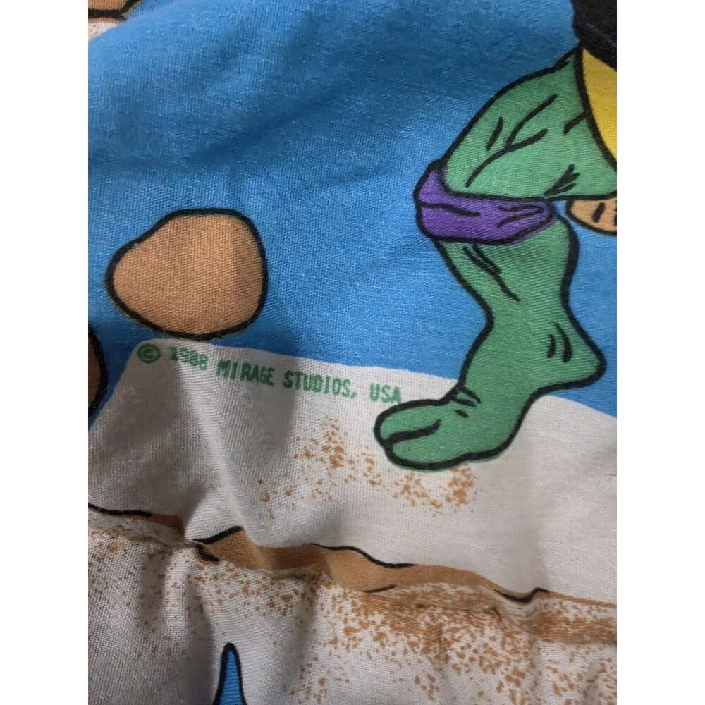 Vintage 1988 The Bibb Company Teenage Mutant Ninja Turtles Twin Comforter